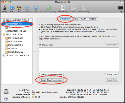 repair disk permission Mac