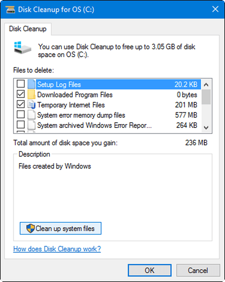 disk cleanup windows 7 & 10