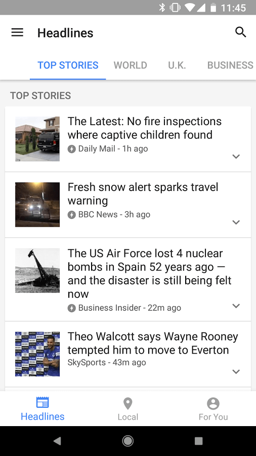 google news & weather for android