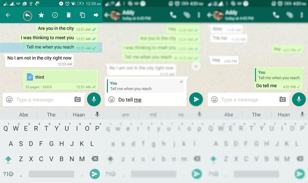 tag-people-and-quote-messages on whatsapp
