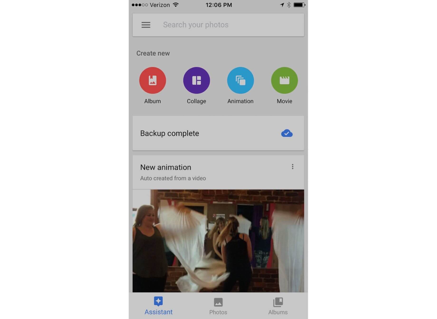 Google Photos app for iphone