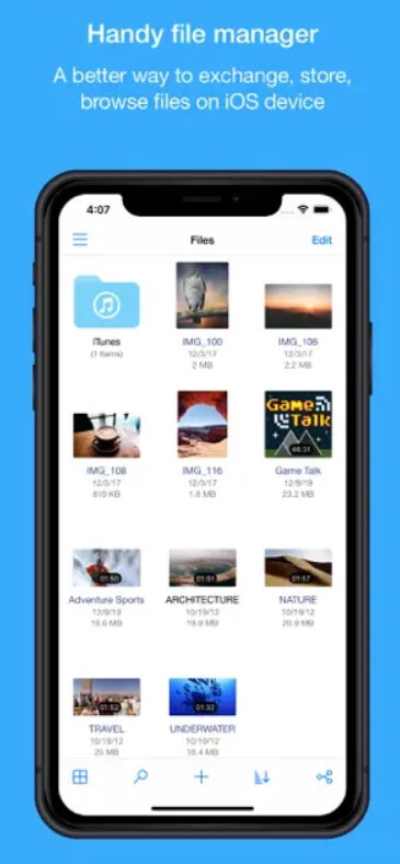 file hub iPad and iPhone file manager app