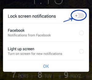 disable lockscreen notifications