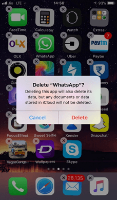 delete whatsapp