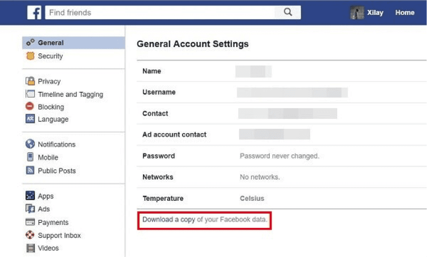 Recover Deleted Facebook Messages from Downloaded Facebook Data