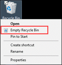 empty the Recycle Bin