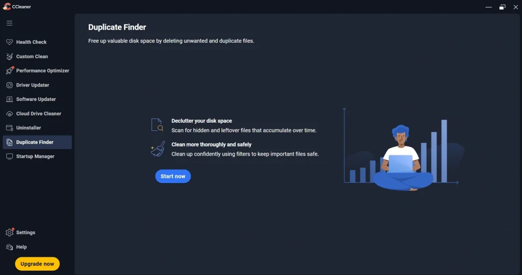 ccleaner duplicate finder start scan