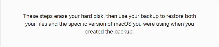 Restore both macOS and files