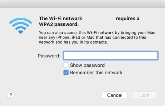 Wi-Fi Network Password