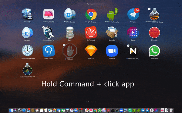 How to remove apps from launchpad