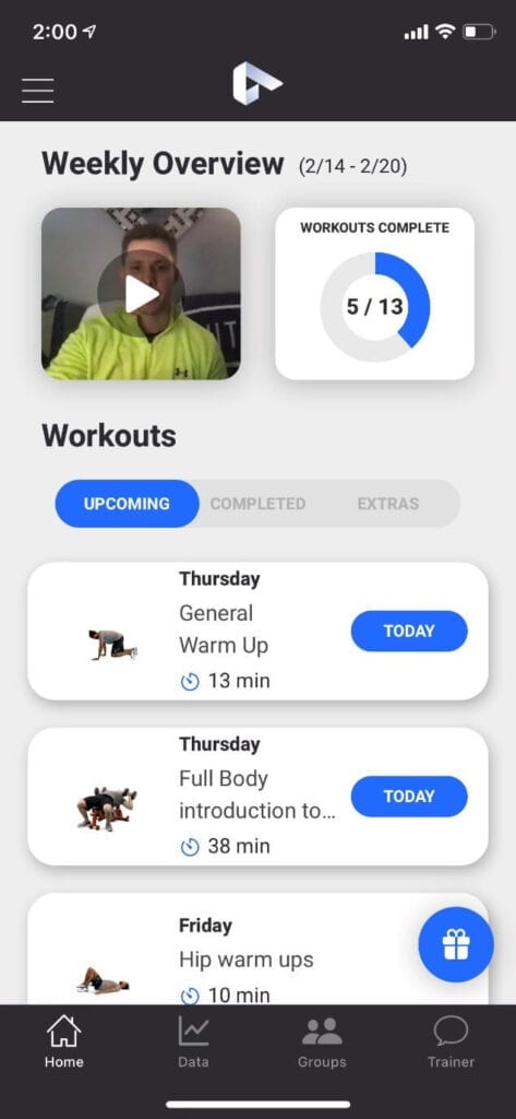 workout schedule