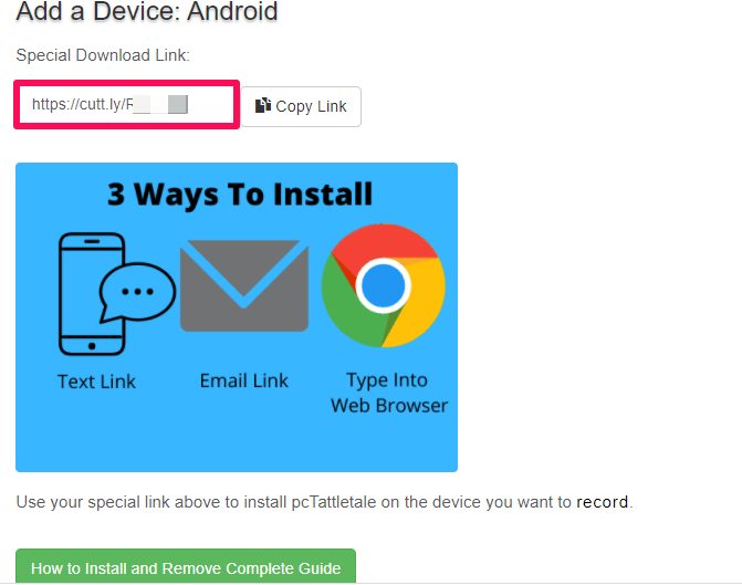 unique app downloading link
