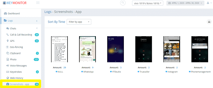 app screenshots ikeymonitor