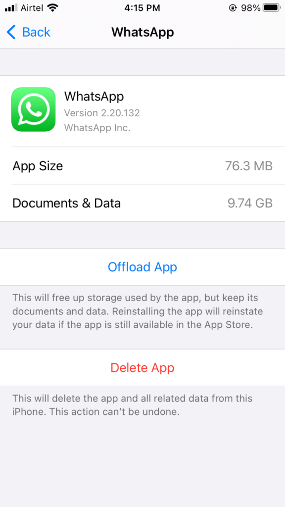 delete whatsapp message