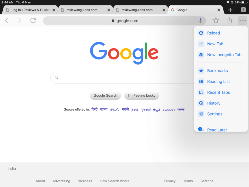 Clear Cache in Google Chrome 