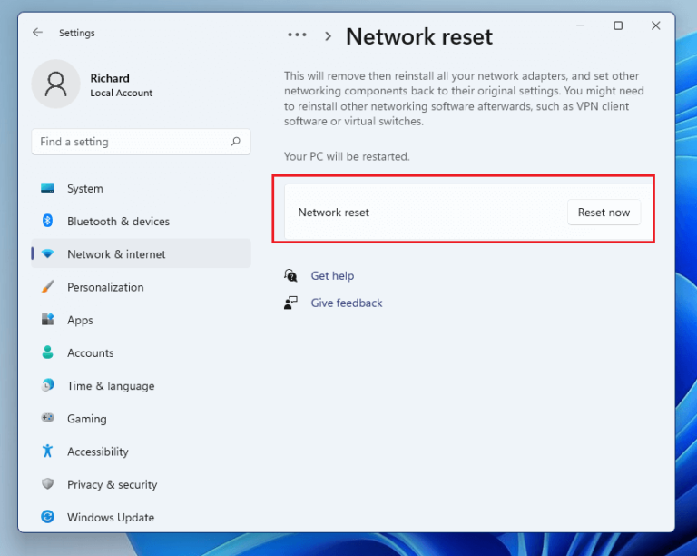 How to Reset Network Settings on Windows 11