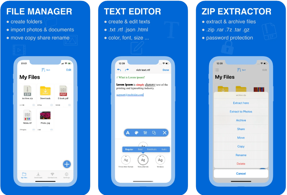 File Manager extractor
