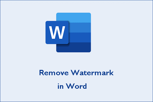 remove watermark in word