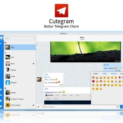 Cutegram Telegram Client For PC