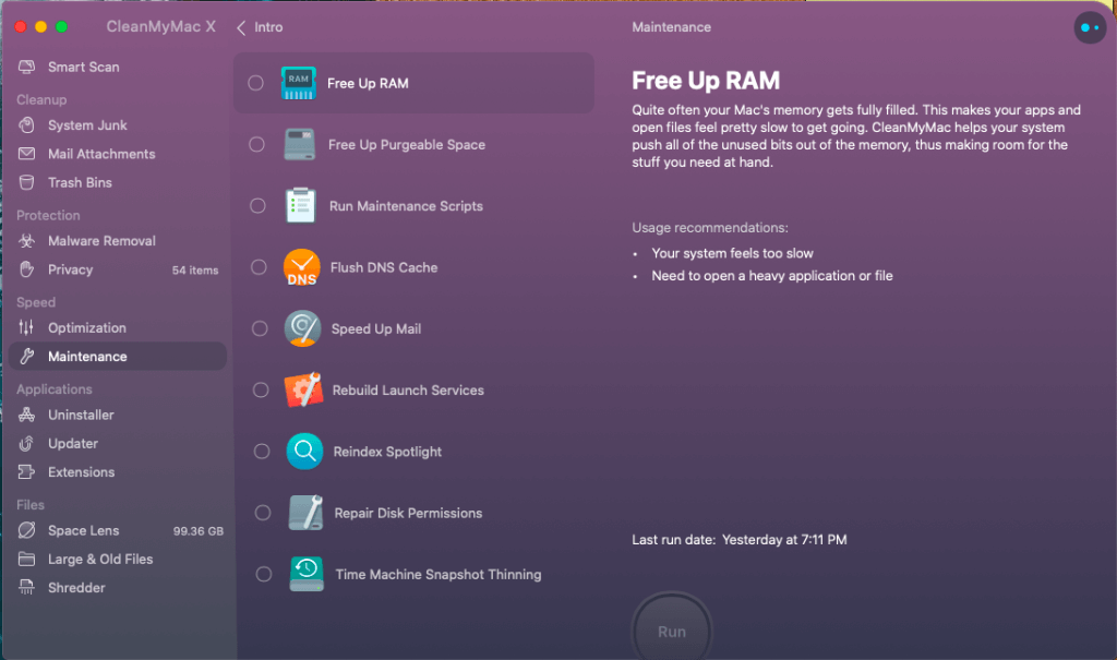 free up RAM