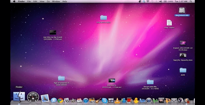 Mac home screen