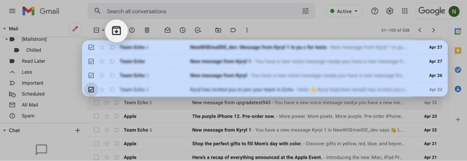 Archive Email via Gmail