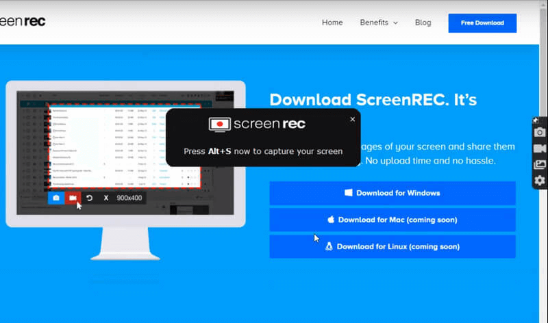 ScreenRec Streaming Video Recorder