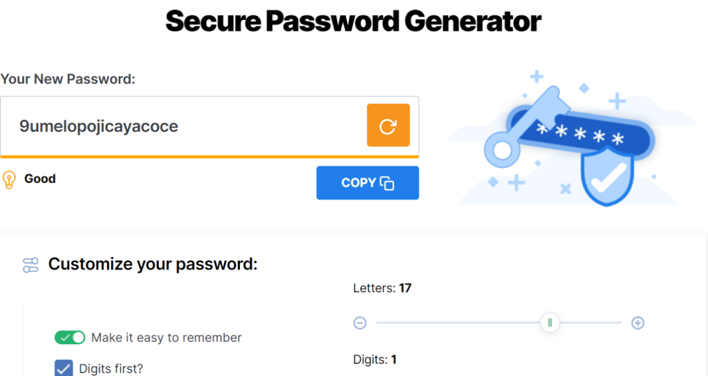 WebFX Secure Password Generator