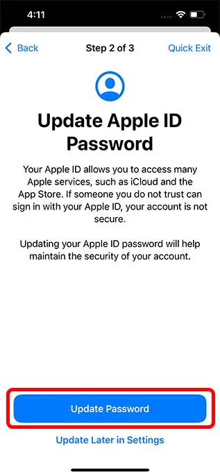 Apple ID password 