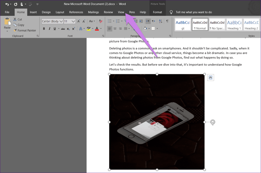 Make All Images the Same Size Using Microsoft Word