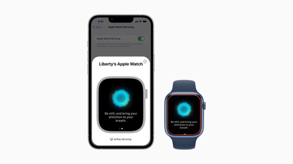 Apple Watch Mirroring on iOS 16