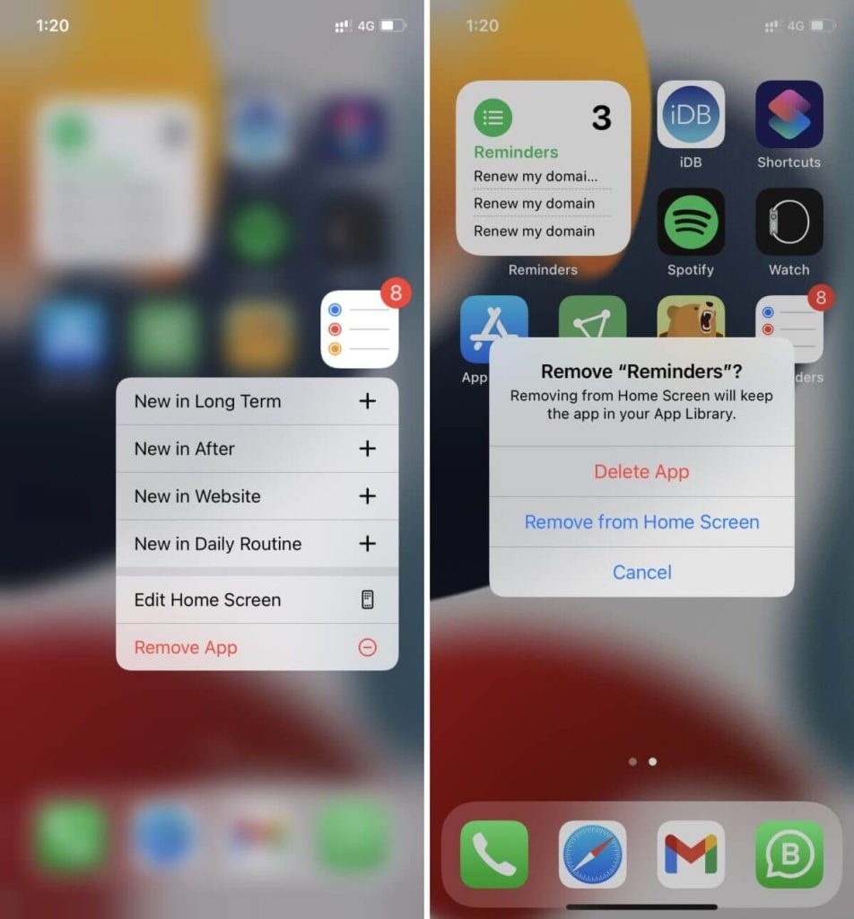 Remove and Reinstall the Reminders App