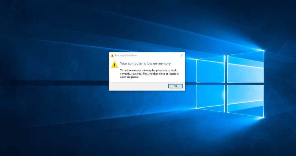How To Fix the “Your Computer Is Low on Memory” Error On PC