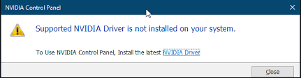 nvidia drivers not installed