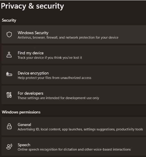 privacy and security