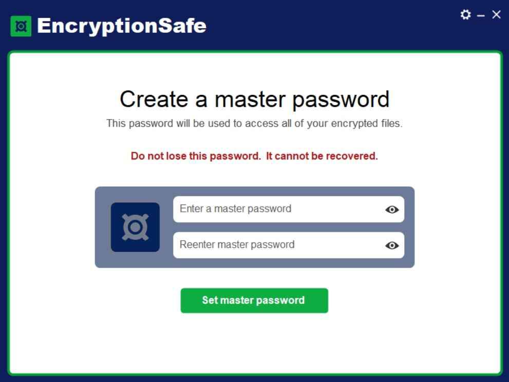 create a master password