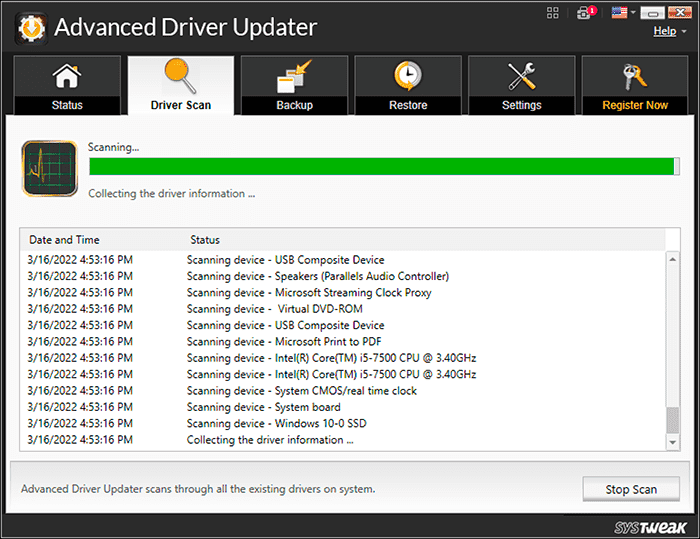 advanced driver updater automatic scan