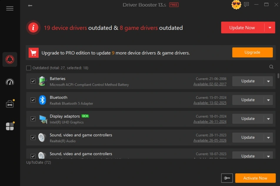 update drivers iobit driver booster