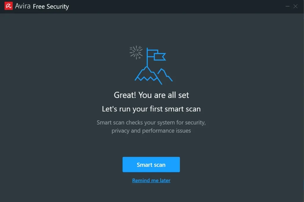 avira free security run scan
