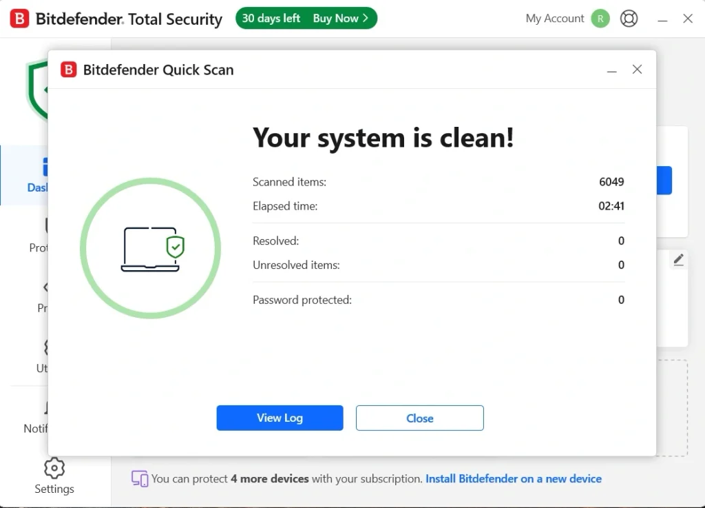 bitdefender review results