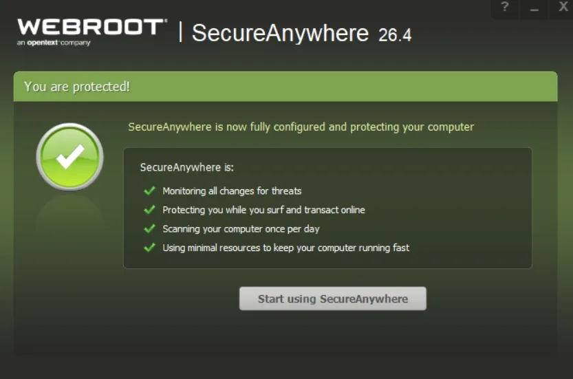 webroot antivirus scanning process new