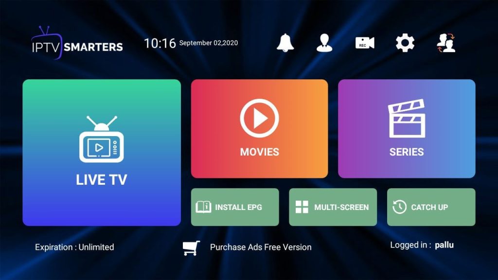 IPTV Smarters Pro for Samsung TV