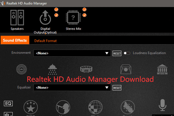 HD Audio Manager by Realtek