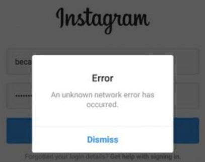 Instagram app error