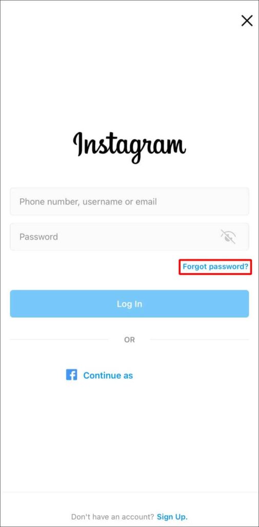 Reset Your Instagram Password