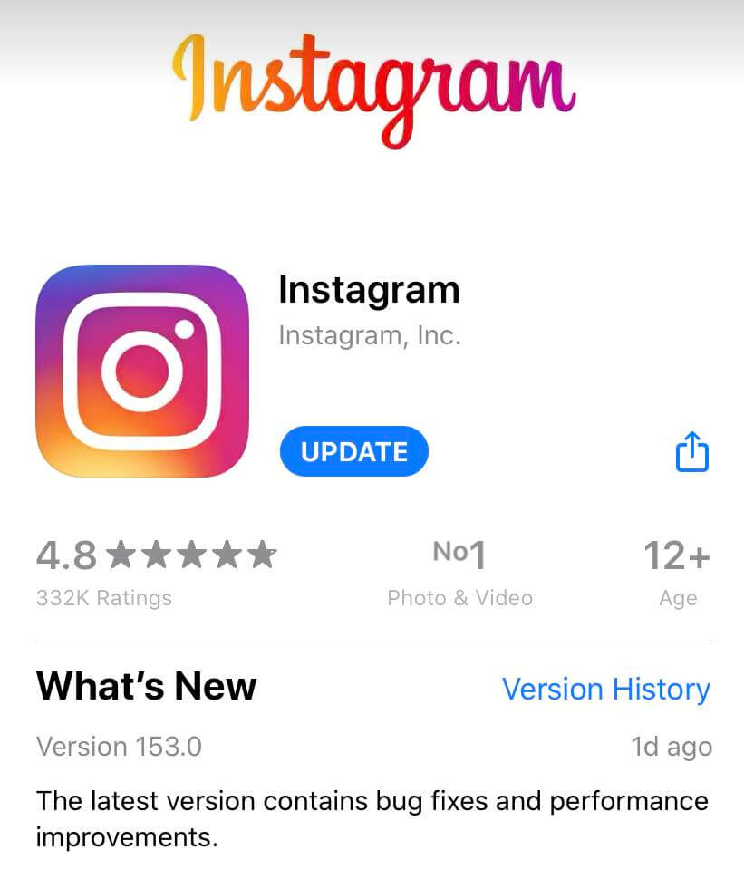 Update the Instagram App