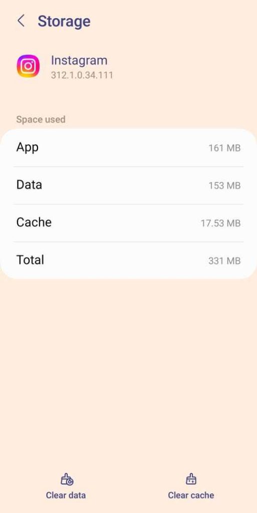 storage & cache from device