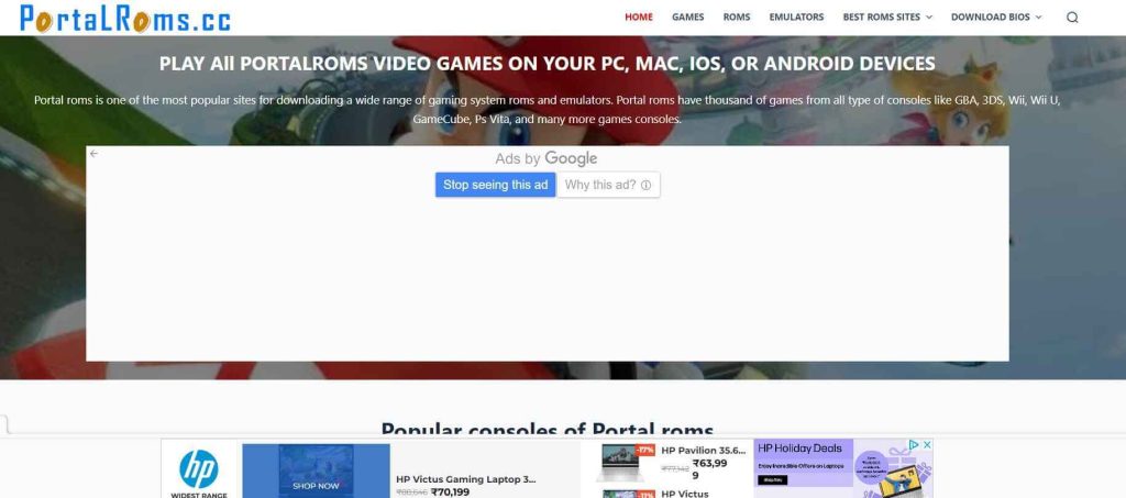 Portal ROMs Website