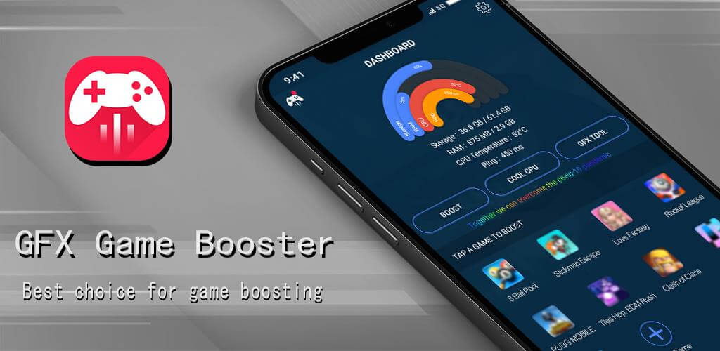 gfx game booster pro user interface