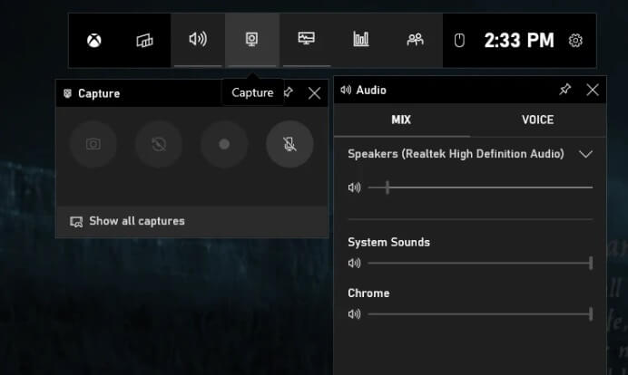 game bar audio settings